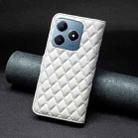 For Realme C61 / C63 Diamond Lattice Wallet Flip Leather Phone Case(White) - 3
