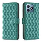 For Realme C61 / C63 Diamond Lattice Wallet Flip Leather Phone Case(Green) - 1