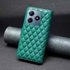 For Realme C61 / C63 Diamond Lattice Wallet Flip Leather Phone Case(Green) - 3