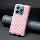 For Realme C61 / C63 Diamond Lattice Wallet Flip Leather Phone Case(Pink) - 3