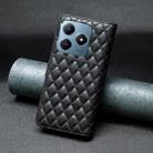 For Realme C61 / C63 Diamond Lattice Wallet Flip Leather Phone Case(Black) - 3
