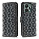 For Realme 15 Pro 5G Diamond Lattice Wallet Flip Leather Phone Case(Black) - 1