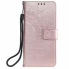 For Xiaomi Poco F6 Totem Flower Embossed Leather Phone Case with Lanyard(Rose Gold) - 2