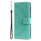 For Xiaomi 14T Totem Flower Embossed Leather Phone Case with Lanyard(Green) - 2