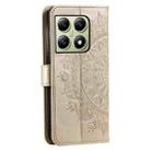 For Xiaomi 14T Totem Flower Embossed Leather Phone Case with Lanyard(Gold) - 3