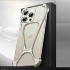 For iPhone 15 Pro Max Hercules Zinc Alloy Borderless Metal Phone Case(Titanium Grey) - 1