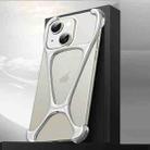 For iPhone 15 Hercules Zinc Alloy Borderless Metal Phone Case(Matt Silve) - 1