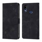 For Samsung Galaxy A10s / M01s Skin Feel Embossed Leather Phone Case(Black) - 2