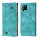 For Samsung Galaxy A42 5G / M42 5G Skin Feel Embossed Leather Phone Case(Green) - 2