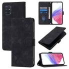 For Samsung Galaxy A51 4G / M40s Skin Feel Embossed Leather Phone Case(Black) - 1