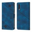 For Samsung Galaxy A70 / A70s Skin Feel Embossed Leather Phone Case(Blue) - 2