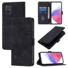 For Samsung Galaxy A71 4G Skin Feel Embossed Leather Phone Case(Black) - 1
