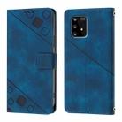 For Samsung Galaxy A91 / M80s / S10 Lite Skin Feel Embossed Leather Phone Case(Blue) - 2