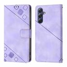 For Samsung Galaxy F54 5G / M54 5G Global Skin Feel Embossed Leather Phone Case(Light Purple) - 2