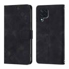 For Samsung Galaxy M22 / M32 4G Global Skin Feel Embossed Leather Phone Case(Black) - 2