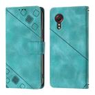 For Samsung Galaxy Xcover 5 Skin Feel Embossed Leather Phone Case(Green) - 2