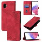 For Samsung Galaxy Xcover6 Pro Skin Feel Embossed Leather Phone Case(Red) - 1