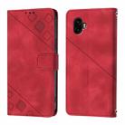 For Samsung Galaxy Xcover6 Pro Skin Feel Embossed Leather Phone Case(Red) - 2