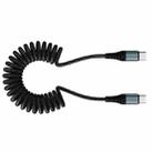 ROCK RCB0877 PD 60W USB-C / Type-C to USB-C / Type-C Spring Coil Fast Charge Data Cable, Length:1.5m - 1