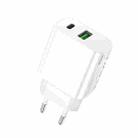 ROCK T43 PD 20W Dual Port USB-A+USB-C / Type-C Charger Adapter, Plug:EU Plug - 1