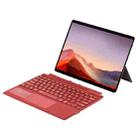 For Microsoft Surface Pro 10 / Pro 9 2089D Backlight Wireless Bluetooth Keyboard Leather Case with Touchpad(Wine Red) - 2