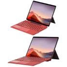 For Microsoft Surface Pro 10 / Pro 9 2089D Backlight Wireless Bluetooth Keyboard Leather Case with Touchpad(Wine Red) - 3
