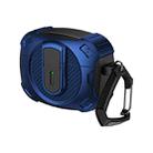 For AirPods Pro 2 Lock Shockproof Bluetooth Earphone Protective Case(Black Blue) - 1
