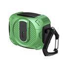 For AirPods Pro 2 Lock Shockproof Bluetooth Earphone Protective Case(Black Green) - 1