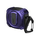 For AirPods 3 Lock Shockproof Bluetooth Earphone Protective Case(Black Purple) - 1