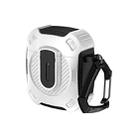 For AirPods 2 / 1 Lock Shockproof Bluetooth Earphone Protective Case(Black White) - 1