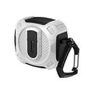 For AirPods 4 Lock Shockproof Bluetooth Earphone Protective Case(Black White) - 1