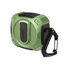 For AirPods 4 Lock Shockproof Bluetooth Earphone Protective Case(Black Green) - 1