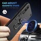 For itel S25 Shockproof Metal Ring Holder Phone Case(Black) - 2