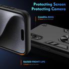 For itel S25 Shockproof Metal Ring Holder Phone Case(Black) - 3