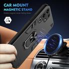 For itel S25 Ultra Shockproof Metal Ring Holder Phone Case(Black) - 2