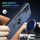 For itel S25 Ultra Shockproof Metal Ring Holder Phone Case(Blue) - 2