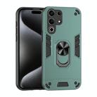 For itel S25 Ultra Shockproof Metal Ring Holder Phone Case(Green) - 1