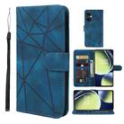 For OnePlus Nord CE 3 Lite Skin Feel Geometric Lines Leather Phone Case(Blue) - 1