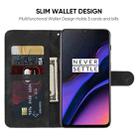 For OnePlus 6T Skin Feel Geometric Lines Leather Phone Case(Black) - 3