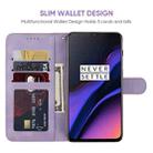 For OnePlus 6T Skin Feel Geometric Lines Leather Phone Case(Purple) - 3