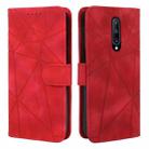 For OnePlus 7 Pro Skin Feel Geometric Lines Leather Phone Case(Red) - 2