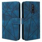 For OnePlus 7 Pro Skin Feel Geometric Lines Leather Phone Case(Blue) - 2