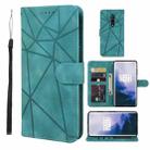 For OnePlus 7 Pro Skin Feel Geometric Lines Leather Phone Case(Green) - 1