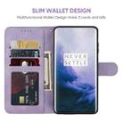 For OnePlus 7 Pro Skin Feel Geometric Lines Leather Phone Case(Purple) - 3