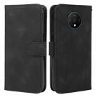 For OnePlus 7T Skin Feel Geometric Lines Leather Phone Case(Black) - 2