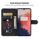 For OnePlus 7T Skin Feel Geometric Lines Leather Phone Case(Black) - 3