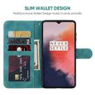 For OnePlus 7T Skin Feel Geometric Lines Leather Phone Case(Green) - 3