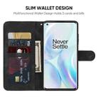 For OnePlus 8 Skin Feel Geometric Lines Leather Phone Case(Black) - 3