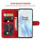 For OnePlus 8 Skin Feel Geometric Lines Leather Phone Case(Red) - 3