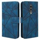 For OnePlus 8 Skin Feel Geometric Lines Leather Phone Case(Blue) - 2